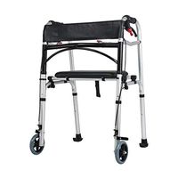 Multifunctional Cane Chair Elderly Walker Auxiliary Booster Light Weight Aluminum Alloy Button Folding Easy to Travel for Outdoor Sports Walking Supermarket Shopping Room