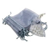 ESHOO 100pcs Drawstring Organza Jewelry Pouches Wedding Candy Christmas Gift Bags