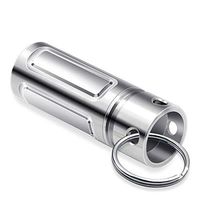 VTAR Titanium Pill Holder with Keychain, Waterproof Single Chamber Travel Small Pill Box, Pill Case for Purse or Pocket