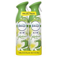 Febreze Air Odor-Eliminating Air Freshener, Jasmine & Lime, 2 Ct, 8.8 Fl Oz Each (17.6 fl oz Total)
