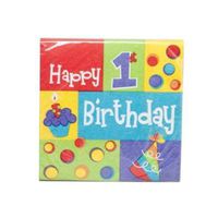 Cupcake 1st Birthday Luncheon Napkins 18ct - Party Supplies