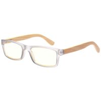 Reduce Eyestrain,UV Protection Computer Reading - Anti UV Glare Harmful Blue Light Computer Glasses (Gray frame/bamboo feet, 2.25)