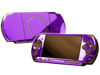 Purple Chrome Mirror Vinyl Decal Faceplate Mod Skin Kit for Sony PlayStation Portable 3000 Console by System Skins