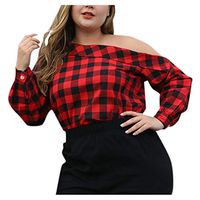 Litetao XL Red 833277 (Women Plus Size Tops Three Quarter Sleeve Printed Tops for Women V Neck Shirt Printed Tops Loose Blous)