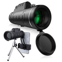 40x60 HD Mini Monocular Telescope With Tripod Cell Phone Holder，Compass and Low Light Night Vision for Outdoor Birding Travel Sightseeing Hunting