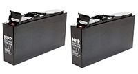 NPPower FT12-150Ah Front Access Telecom Deep Cycle Solar Energy Power 12V 150Ah Telecom UPS Battery with Button Style Terminals (2 Pack)