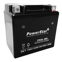 PowerStar YTX5L-BS Replacement Battery for 5L-BS, GTX5L-BS.