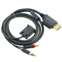 Gold Plated 6ft Premium VGA Cable w/ Digital Optical Audio Port for Microsoft Xbox 360 to TV equipment For PC HDTV