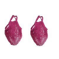 Mesh Net Turtle Bag Longay String Shopping Bag Durable Fruit Storage Handbag Tote (Hot Pink)