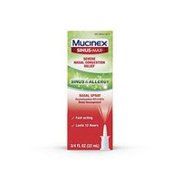 Sinus & Allergy Fast Acting Nasal Congestion Relief Spray, Mucinex Sinus Max (.75 oz in a Bottle), Fast Acting 12 Hour Severe Nasal Congestion Relief