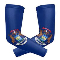 poeticcity Michigan Flag 1 Pair Arm Sports Sleeves Cooling Warmer UV Protection