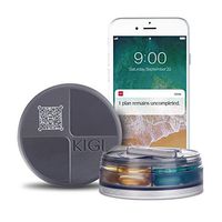 Pill Organizer Container, KIGI Pill Box Am Pm for Purse with Reminder Medicine Organizer Moisture-Proof Daily Pill Box Storage with 4 Compartments for Vitamin Supplement Fish Oil(Gray 3.1 * 1.3Inch)