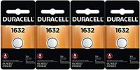 4 Pcs Fresh Duracell Lithium Battery ECR1632 CR1632 DL 1632 3V Batteries