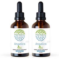 Angelica A120 (2pcs) Alcohol Herbal Extract Tincture, Super-Concentrated Organic Angelica (Angelica archangelica) Dried Root (2x4 fl oz)