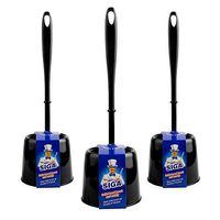 MR.SIGA Toilet Brush with Holder, Pack of 3, Black