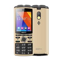ZYSUS SERVO R25 Mobile Phone, 5500mAh Battery, 2.8 inch, 21 Keys, Support Bluetooth, FM, Flashlight, MP3 / MP4, GSM, Dual SIM, with Wireless Earphone Headset, Russian Keyboard (Black) (Color : Gold)