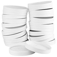 Paper Soup & Ice Cream Cup Lids, Paper Disposable Dessert Lids 16 oz for Hot or Cold Food | (100 Count) (White, Lids Only)