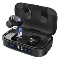 True Wireless Earbuds,Bluetooth 5.0 Headphones with 2000mAh Charging Case LED Battery Display,TWS Stereo Noise Cancelling IPX7 Waterproof in-Ear Built-in Mic Earphones,Deep Bass Headset for Sports