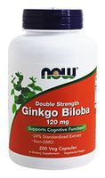 Ginkgo Biloba 120mg 24% Extract with Ginseng & Gotu Cola - Now Foods - 200 - VegCap
