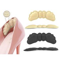 Heel Cushion Inserts Shoe Pads Shoe Filler for Too Big Shoes Heel Grips Liners Heel Pads Blisters Protectors for Men Women Loose Shoes for Improved Shoe Fit and Comfort (2 Thin 2 Thick)