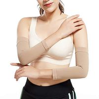 Skin Color Arm Compression Sleeves Elbow Braces Tattoo Cover Up Sleeves for Men/Women (L)