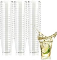 250 Disposable Hard Plastic Shot Glasses, Crystal Clear 2oz - Heavy Duty, Reusable Party Shot Cups - for Jello Shots Whiskey Sample Food Wine Tasting Desserts Weddings Birthdays Christmas.