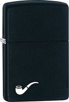 Zippo Personalized Message Engraved on Backside Customized Pipe Black Matte Windproof Lighter