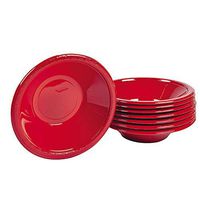 Fun Express - Classic Red 12oz Plastic Bowls (20pc) - Party Supplies - Solid Tableware - Solid Plates & Bowls - 20 Pieces