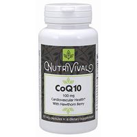 Nutrivival Pharmaceutical Grade CoQ10 100mg with Hawthorn Berry That Aids in Cellular Energy Production* 90 Vegetarian Capsules