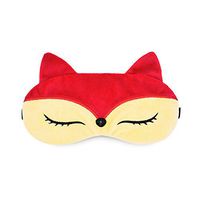 Zabrina FUUNY Creative Animated Cartoon 3D Cat Eyes Meow Sleep Mask Ice Pack Patch for Hot & Cold Therapy Light Shading Cover (Fox)