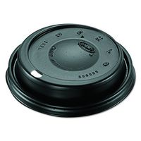 Dart 16ELBLK Cappuccino Dome Sipper Lids, Black, Plastic, Pack of 100 (Case of 10 Packs)