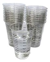 50 NSI 8oz Disposable Graduated Clear Plastic (PET) Cups for Mixing Paint, Stain, Epoxy, Resin