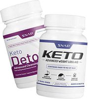 Keto + Detox Bundle by Snap Supplements- All Natural Ketogenic Weight Loss Remedy- L Arginine, Psyllium Husk - Metabolism + Energy Boost - 120 Capsules