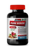 Testosterone Booster Building Muscle - Mental Energy Supplements - Pure Boron Triple Action - Premium Dietary Supplement - Boron Mineral Supplement - 1 Bottle 200 Capsules