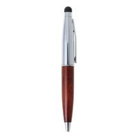 Simdoc 2 In 1 Mini Touch Screen Stylus Wooden Ballpoint Pen With Built-in Clip For IPad IPhone Tablet Screens Student Gifts,0.7mm Tip