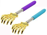 zdyCGTime Metal Portable Extendable Telescopic(Big Ghost Palm Claws) Back Scratchers/Hand Massager/backslap with Rubber Handles(2-Packs) (Big Ghost)