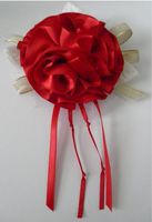 Red Ribbon Rose Corsage