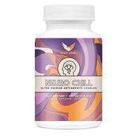 High Level NeuroChill | Ultra Premium Stress Relief and Mood Enhancer Supplement | Occasional Anxiety Support, 60 Capsules | L-Theanine, 5-HTP, Valerian, Lutein, Vitamin B1 B2 B5 B6, St. John's Wort