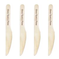 Dress My Cupcake Natural Wood Candy 200-Pack Buffet Knives DIY Kit, Once Upon a Time, Brown