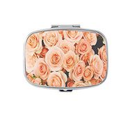 Rectangle Pill Case - Rose bouquetCustom Fashion Style Pill Box - 2 Compartments Pill Box/Pill case