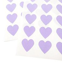 Purple Heart Stickers by Once Upon Supplies, Heart Shape Labels for Labeling and Decorating Wedding, Bridal Shower and Birthday Party Favors and Sealing Envelopes, 48 Stickers