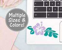 DONL9BAUER Hibiscus Flower Laptop Decal, Hibiscus Decal for Laptop Flower Laptop Decal, Floral Laptop Decal Stickers Preppy, Glitter Laptop Stickers