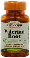 Sundown Naturals Valerian Root, 530 MG, 100 Capsules (Pack of 3) by Sundown