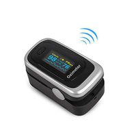 Finger Pulse Oximeter -Blood Oxygen Saturation - Athletic and Aviation Pulse Oximeters, Respiratory Rate, PI Sleep Monitor， Batteries and Lanyard (Breath Monitor - Black)