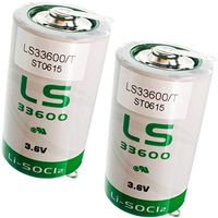 2x SAFT LS33600_TAB Size D 3.6V 1700mAh Lithium Battery for Smart Munitions, Unattended Sensors, RFID Tracking, Intrusion Sensors, Invisible Fencing, Locator Beacons, Fleet Monitoring