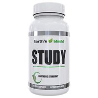 Earth's Shield Study, Focus Enhancer with Vitamin B12 Velvet Bean Extract Infinergy, 60 Vegetarian Capsules