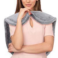Heating Wrap for Back, Heating Pad for Neck and Shoulders Heat Therapy Pad for Back Pain, Relief Fatigue and Muscular Soreness Fast Heat-up and Auto Shut-Off (25" X 26" Gray)