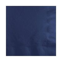 Solid Navy Beverage Napkins (100-Pack)