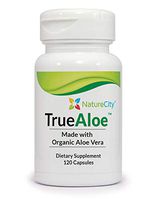True-Aloe 40,000mg Gel Equivalent Per Capsule – Made with Organic Aloe Vera (120 Capsules)