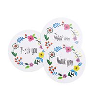 50pcs Gift Hangtag Flower Decor Thank You Hangtag for Wedding Baking Store Gift Invitation Letter Card